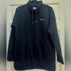 Columbia Black Quilted Sleeve Pullover Womens Small